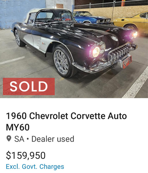 1960 Chevrolet Corvetter Auto MY60