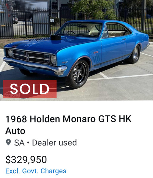 1968 Holden Monaro GTS HK Auto