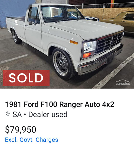 1981 Ford F100 Ranger Auto 4X2