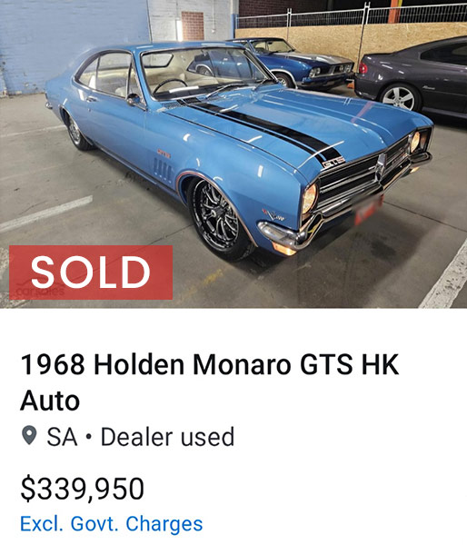 1968 Holden Monaro GTS HK Auto Blue