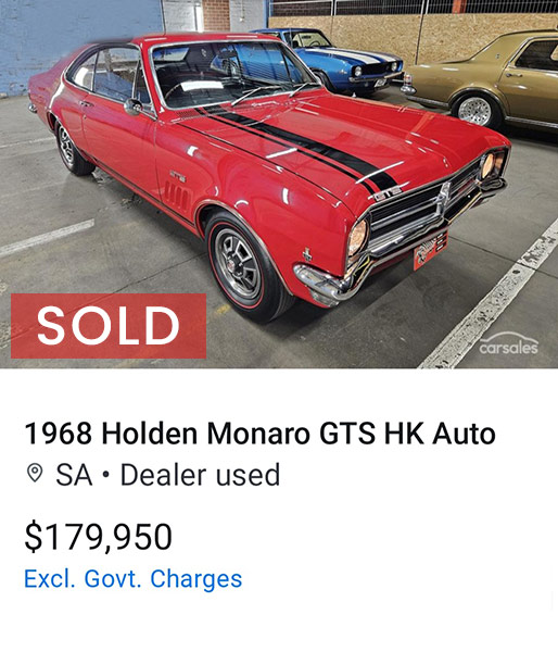 1968 Holden Monaro GTS HK Auto Red