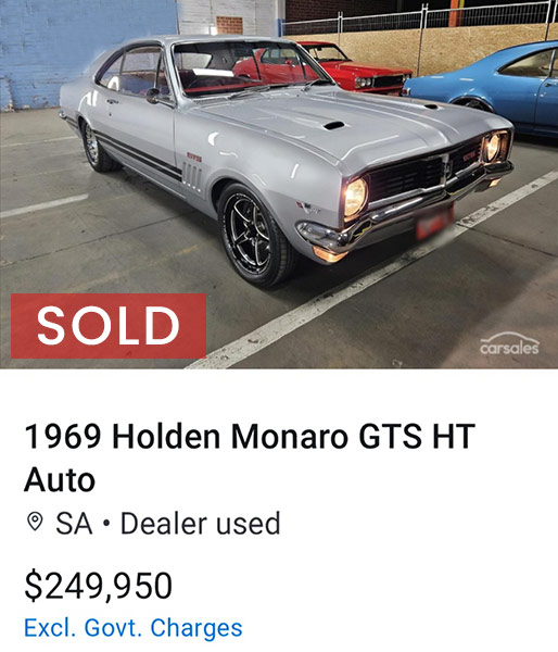 1969 Holden Monaro GTS HT Auto
